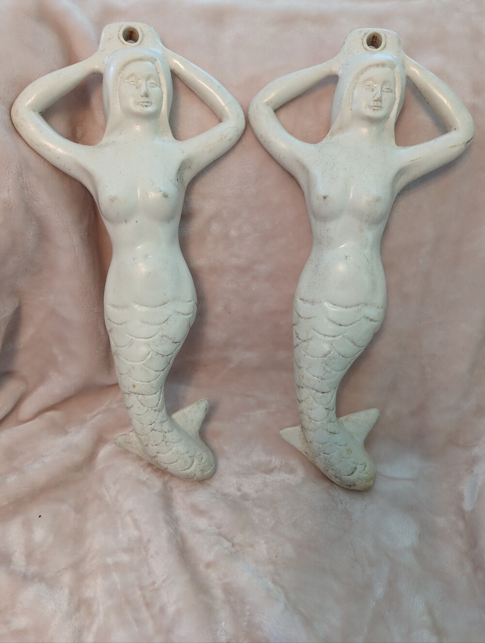 Vintage Pair 22” Mermaid Rubber Boat Fenders Bumpers Buoys Nelson A Taylor Co.